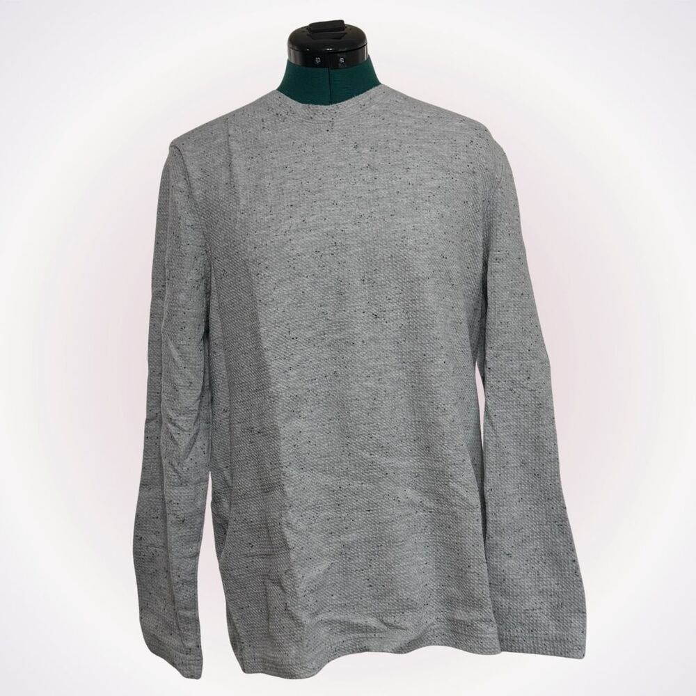 English Laundry Speckled Crewneck Sweater | Light Grey | Sz L